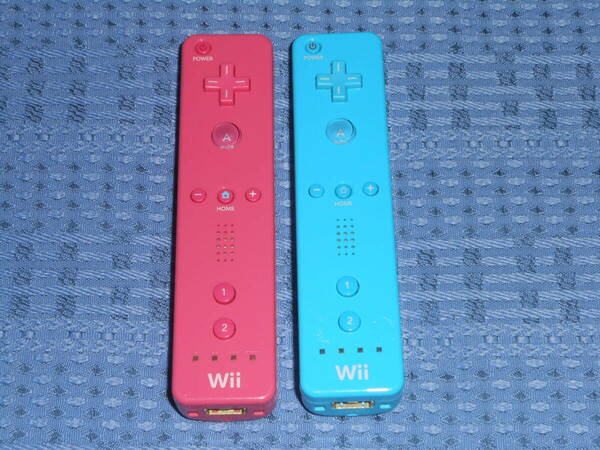 Wiiリモコン２個セット 青(アオ ao ブルー)１個・桃(モモ pink ピンク)１個 RVL-003 任天堂 Nintendo