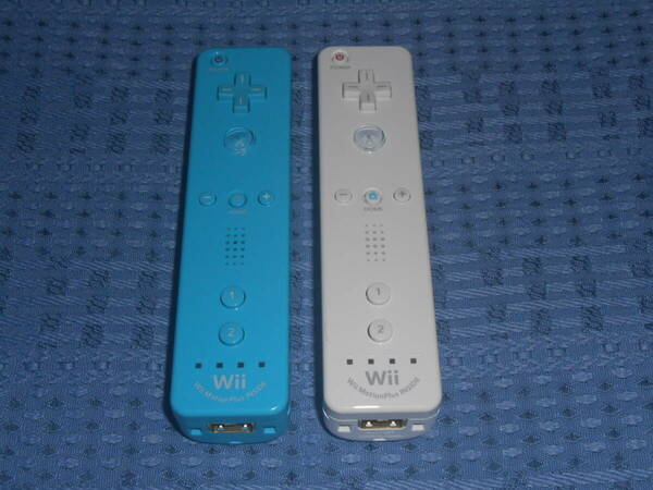Wiiリモコンプラス(Wiiモーションプラス内蔵)２個セット 青(アオ ao ブルー)１個・白(シロ shiro ホワイト)１個 RVL-036 任天堂 Nintendo