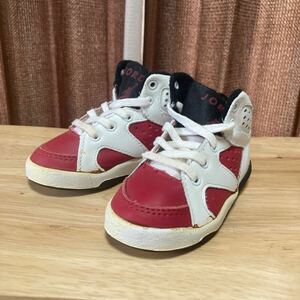 新品 91年製 BABY JORDAN 6 カーマイン オリジナル デッドストック ベビージョーダン 11.5cm レア 当時物 ヴィンテージ 観賞用