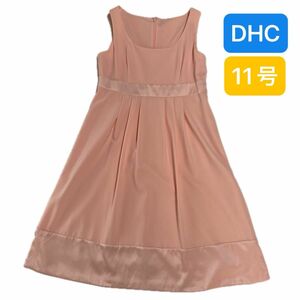 ワンピース ノースリーブ ドレス ピンクベージュ　DHC 試着程度　新品同様　11号 