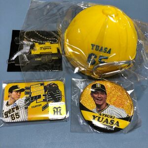 阪神タイガース 湯浅克己選手 缶バッジ コインケース アクリルキーホルダー 非売品 甲子園球場