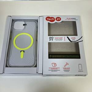 1円出品 iphone15 カバー tech21 flexpro appleオンライン購入 使用期間３日程度 T21-10505 Glow Clear