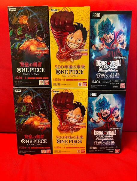 ドラゴンボール 覚醒の鼓動　ワンピース　双璧の覇者　500年後の未来　6BOX【パラレル以上確定】