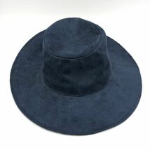 【24449】Ray BEAMS 中折れ ハット ネイビー色 ポリエステル100％ つば広 レイビームス レディース 帽子 ファッション USED 梱包100サイズ_画像3