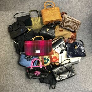 【24890】ノーブランド バッグ まとめ ハンドバッグ ショルダーバッグ Harris Tweed 鞄 カバン 計１７点 発送140サイズ