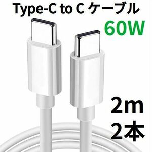 TypeC to Cケーブル USBタイプC充電器 2m 2本