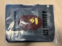 BAPE◆A BATHING APE◆ア ベイシング エイプ◆型押しBAPE CAMO レザートートバッグ◆付録ノベルティ_画像7