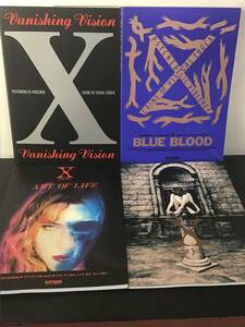 X JAPAN Band Score musical score 4 pcs. X vanising* Vision | blue *b Lad |SILENT JEALOUSY another collection that time thing present condition goods 