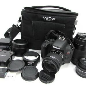 1円～ 極美品 完動品 CANON キャノン 一眼レフカメラ EOS Kiss X9i トリプルレンズセット 一式 18~55mm / 55-250ｍｍ / 24ｍｍの画像1