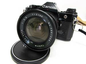 1円～ 動作品 Canon キャノン AE-1 Program / Tokina WIDE-AUTO 21mm F3.8 一眼レフ フィルムカメラ Q