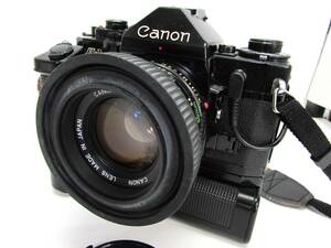 1円～ 動作品 Canon キャノン A-1 / FD 50mm F1.4 モータードライブMA データバックA 一眼レフ フィルムカメラ S