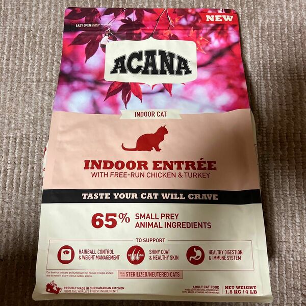 アカナ インドアエントリーキャット 1.8kg アカナ ▽t ペット フード 猫 キャット ACANA【正規品】