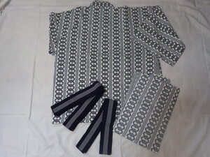 [ adjustment goods.. pavilion yukata 24-5-1] yukata 2 sheets man and woman use size free nightwear * obi 2 ps attaching relaxation. hour . how about you?.