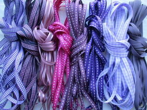 524* персик фиолетовый *5~7 мм ширина ribbon*8 вид × каждый 5m