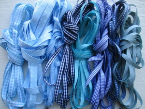 525* синий *5~10 мм ширина ribbon*8 вид × каждый 5m шт 