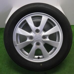 ★ムーヴ カスタム L175S★1本 155/65R14 ダイハツ 純正 アルミ 100 4H 54mm 14インチ 4.5J +45 中古 タイヤ ホイールの画像1