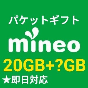 即日対応 mineo マイネオ パケットギフト 20GB＋0.4GBおまけ