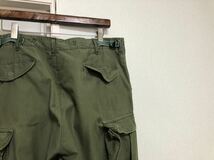 70sヴィンテージMADE IPU USA US ARMY M-65 M-R カーゴパンツ アメリカ軍 実物 米軍 ミリタリー size M-R W86cm L70cm_画像2