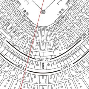 ６／８（土）巨人×オリックス★Ｃ指定★２０～２９列目 通路側 １席の画像2