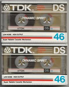 ◆カセットテープ TDK DS46 2巻組◆古家電 未使用 ノーマル