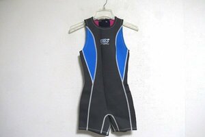 Z11713:EX surfing Short John wet suit / ash × blue /9A