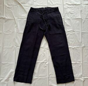 Yohji Yamamoto Y’s / Wide Trousers リネン 麻　　vintage 紐ベルト付 袴パンツ 茄子紺