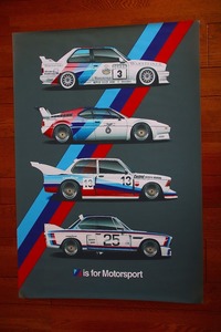 希少　BMW　Motorsport　ポスター　往年のレーシングカー　M3DTM　M1Procar　320iGroup5 3.0CSL