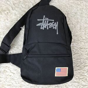  Stussy stussy сумка "body" сумка на плечо черный наклонный .. Cross корпус чёрный Logo черный 