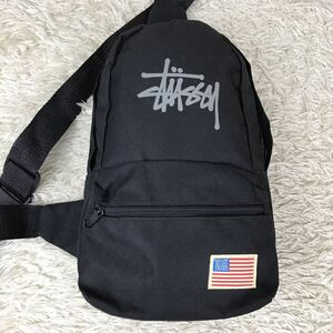 ステューシー　stussy ボディバッグ ショルダーバッグ ブラック 斜めがけ　クロスボディ　黒 ロゴ　ブラック