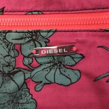 ディーゼル　DEISEL ミニボストンバッグ　ハンドバッグ　内側花柄　派手　ロゴ　A4 PC収納 ミニ旅行バッグ_画像9