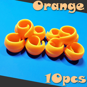 シリコン ボビンクリップ 10個 ORANGE [タイイングツール]