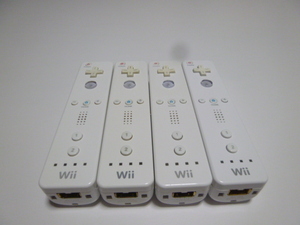 R023《即日発送 送料無料 動作確認済》Wii リモコン　白　4個セット 任天堂 純正 RVL-003　コントローラ　コントローラー　ホワイト