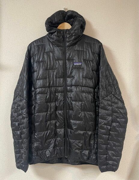 Patagonia パタゴニア マイクロパフフーディ　メンズL ブラック Micro Puff