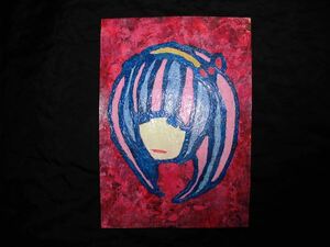 Art hand Auction 人物画, 絵画, 絵, アート, 手描きイラスト, 肉筆, 原画, インテリア, ポップ, 特殊加工, 水雲彩鶴 ※額縁に入れて発送します, 美術品, 絵画, 人物画