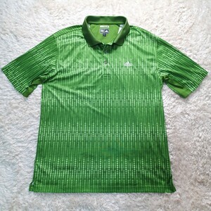 アディダスゴルフ ポロシャツ ゴルフウェア テーラーメイド 大きいサイズ グリーン 刺繍ロゴ メンズ