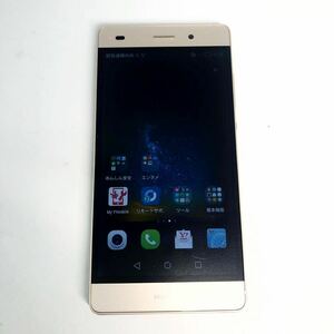 【１円〜スタート】 HUAWEI ファーウェイ ／Model:503HW ゴールド 16GB 初期化済み ワイモバイル IMEI：86725‐80255‐70389（IK-01567①）