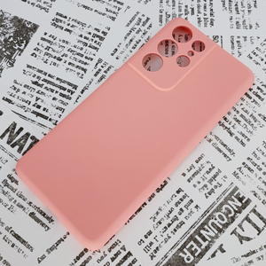 * Galaxy S21 Ultra силиконовый чехол (4) розовый (5)