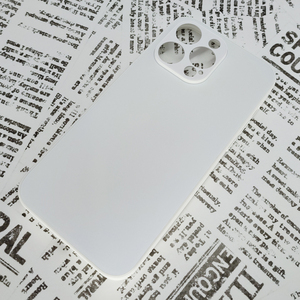 * iPhone 14ProMax glass the back side silicon case [24] white (1)