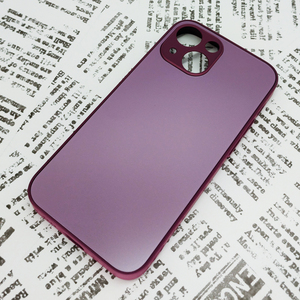 * iPhone 13mini glass the back side silicon case [21] purple (5)