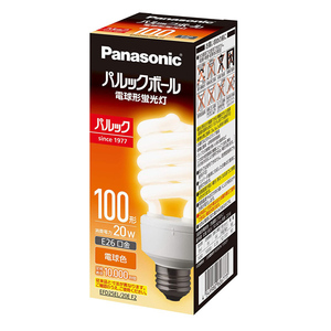 パナソニック 電球型蛍光灯 EFD25EL/20EF2 電球色 消費電力20W　100形タイプ　Panasonic パルックボール プレミアD形　EFD25EL20EF2　1個