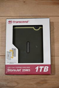 ★Transcend USB3.1 Gen 1 PORTABLE HARD DRIVE StoreJet TS1TSJ25M3G 1TB★未使用品