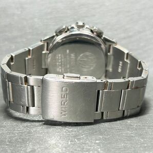 SEIKO セイコー WIRED ワイアード 7T92-0GB0 腕時計 クオーツ アナログ クロノグラフ ステンレススチール ブルー メンズ 新品電池交換済みの画像7