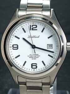 新品 ORIENT オリエント Lisblank リブラン B3-682 アナログ クォーツ 腕時計 デイトカレンダー メタルベルト オールチタン 動作確認済み