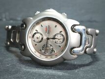 Charles Vogele シャルルホーゲル CV-7545 メンズ アナログ ヴィンテージ 腕時計 ３針 クロノグラフ メタルベルト オールチタン 純正ベルト_画像5
