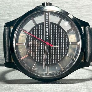 Armani Exchange アルマーニエクスチェンジ AX2180 腕時計 クオーツ アナログ ステンレススチール レザーベルト スケルトン 電池交換済みの画像4