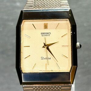 1970年代製 SEIKO セイコー DOLCE ドルチェ 9521-5110 腕時計 クオーツ アナログ ゴールド 諏訪精工舎 ステンレススチール 新品電池交換済の画像3