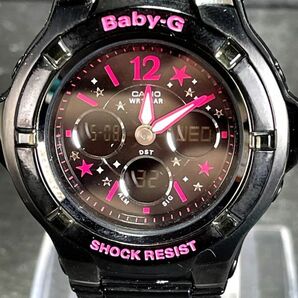 CASIO カシオ Baby-G ベビージー コンポジットライン BGA-121C-1B2 腕時計 アナデジ ステンレス 多機能 ブラック×ピンク 動作確認済みの画像1