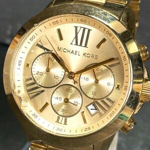MICHAEL KORS マイケルコース MK-5777 腕時計 クオーツ アナログ 多機能 ゴールド文字盤 カレンダー ステンレススチール ラウンド 3針