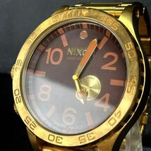 NIXON ニクソン 51-30 腕時計 クオーツ アナログ ステンレススチール ゴールド メンズ タイドグラフ 多機能 新品電池交換済み 動作確認済み_画像3