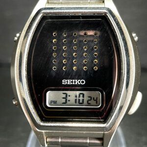 SEIKO セイコー SBJS009 腕時計 デジタル クオーツ ステンレススチール オーバル 多機能 シルバー ブラック 新品電池交換済み 動作確認済み